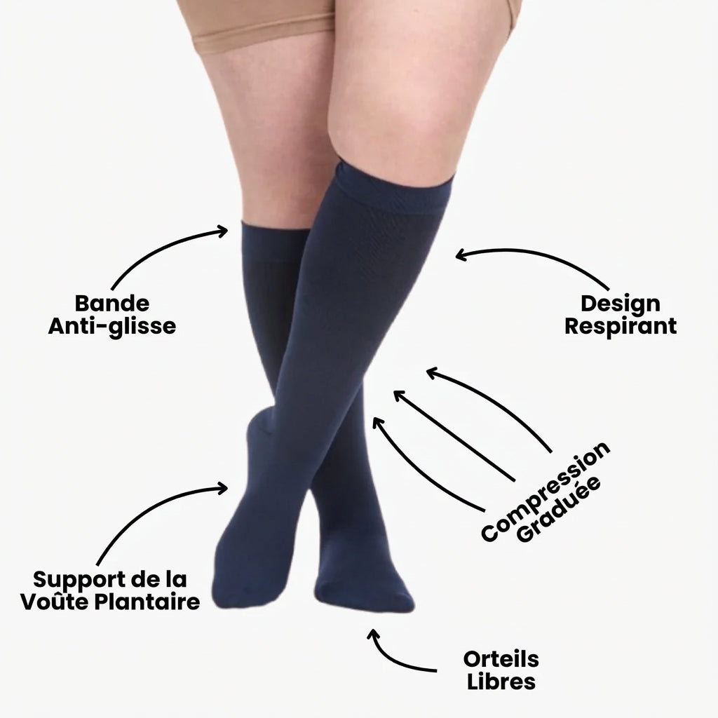 Chaussettes de compression Haute